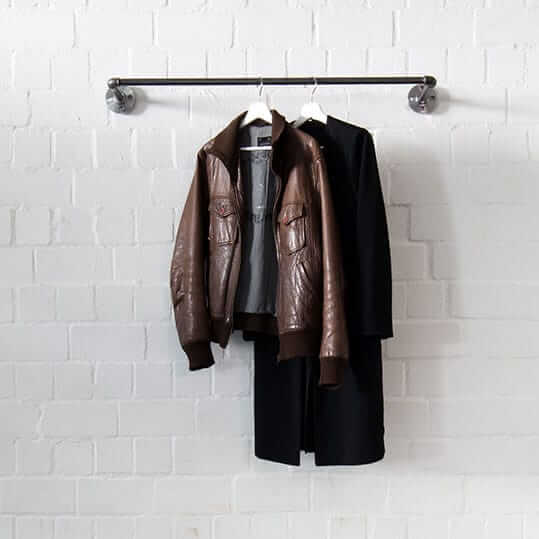 Kleiderstange Garderobe Industrial Style Wasserrohr schwarz Temperguss Wandmontage