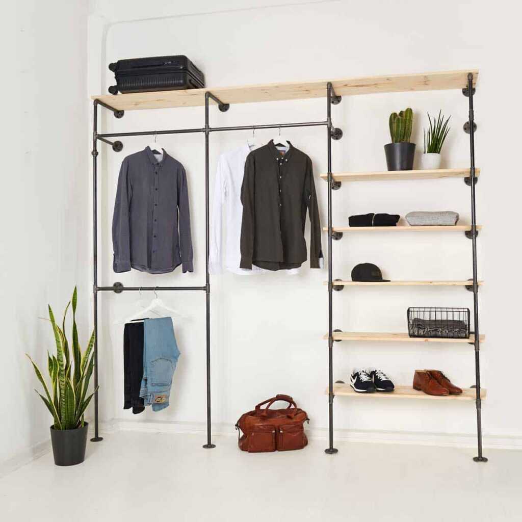 Faszinierend Offener Kleiderschrank Industrial Bild